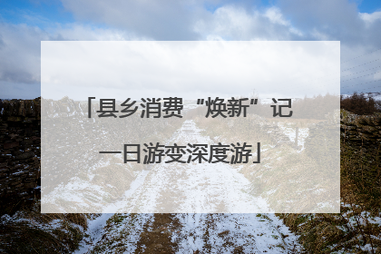 县乡消费“焕新”记 一日游变深度游