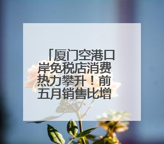 厦门空港口岸免税店消费热力攀升！前五月销售比增近三成