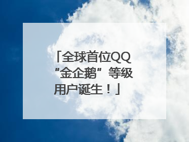 全球首位QQ“金企鹅”等级用户诞生！