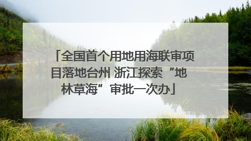 全国首个用地用海联审项目落地台州 浙江探索“地林草海”审批一次办