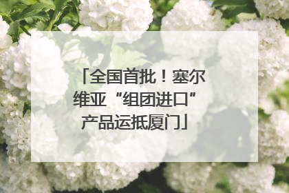 全国首批！塞尔维亚“组团进口”产品运抵厦门