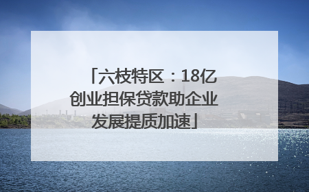 六枝特区：18亿创业担保贷款助企业发展提质加速