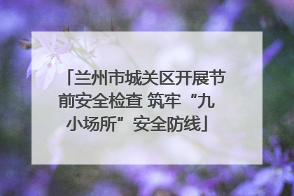 兰州市城关区开展节前安全检查 筑牢“九小场所”安全防线