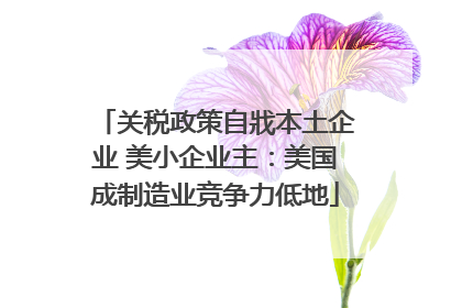 关税政策自戕本土企业 美小企业主：美国成制造业竞争力低地