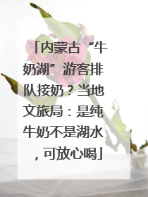 内蒙古“牛奶湖”游客排队接奶？当地文旅局：是纯牛奶不是湖水，可放心喝