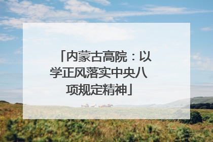 内蒙古高院：以学正风落实中央八项规定精神