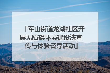 军山街道龙湖社区开展无障碍环境建设法宣传与体验督导活动