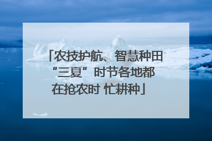 农技护航、智慧种田 “三夏”时节各地都在抢农时 忙耕种