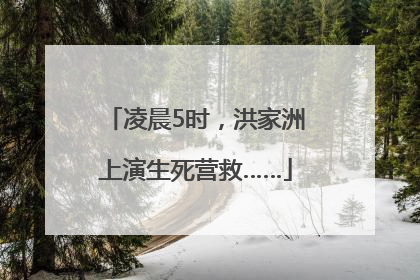 凌晨5时，洪家洲上演生死营救……