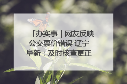 办实事｜网友反映公交票价错误 辽宁阜新：及时核查更正 加强实时巡检