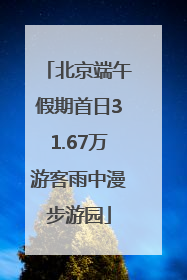北京端午假期首日31.67万游客雨中漫步游园