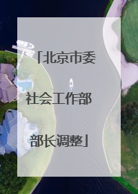 北京市委社会工作部部长调整