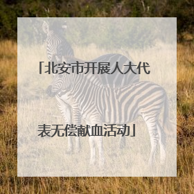 北安市开展人大代表无偿献血活动