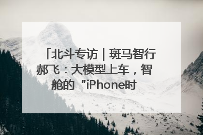 北斗专访｜斑马智行郝飞：大模型上车，智舱的“iPhone时刻”何时到来
