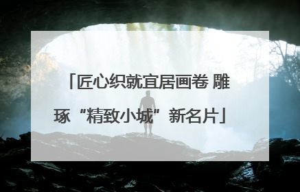 匠心织就宜居画卷 雕琢“精致小城”新名片