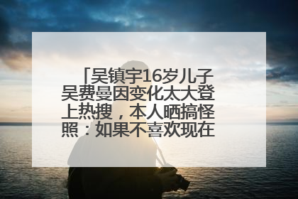 吴镇宇16岁儿子吴费曼因变化太大登上热搜，本人晒搞怪照：如果不喜欢现在的我可以离开