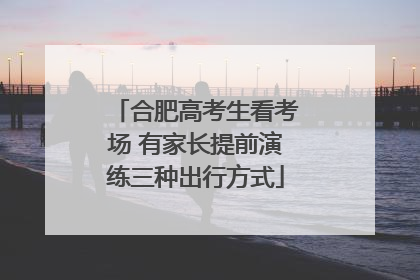合肥高考生看考场 有家长提前演练三种出行方式