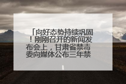 向好态势持续巩固！刚刚召开的新闻发布会上，甘肃省禁毒委向媒体公布三年禁毒工作“成绩单”