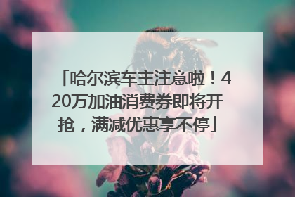 哈尔滨车主注意啦！420万加油消费券即将开抢，满减优惠享不停