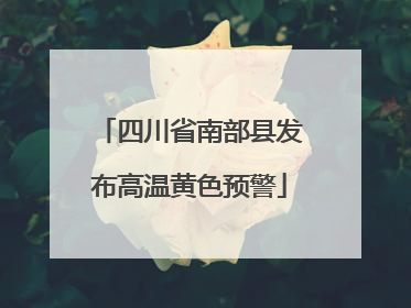 四川省南部县发布高温黄色预警