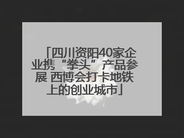 四川资阳40家企业携“拳头”产品参展 西博会打卡地铁上的创业城市