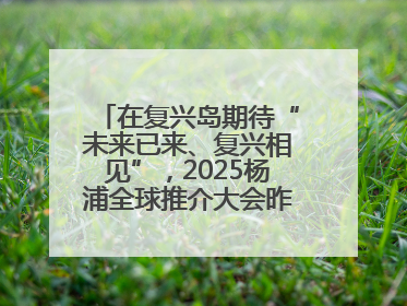 在复兴岛期待“未来已来、复兴相见”，2025杨浦全球推介大会昨晚举行