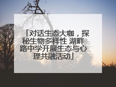 对话生态大咖，探秘生物多样性 湖畔路中学开展生态与心理共融活动