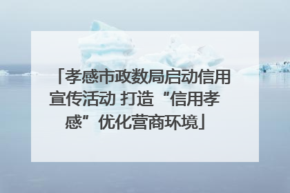 孝感市政数局启动信用宣传活动 打造“信用孝感”优化营商环境