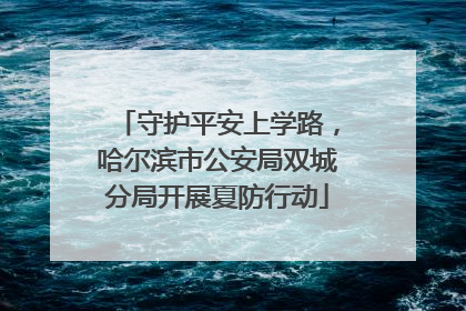 守护平安上学路，哈尔滨市公安局双城分局开展夏防行动