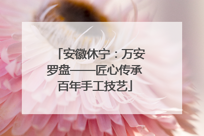安徽休宁：万安罗盘——匠心传承百年手工技艺