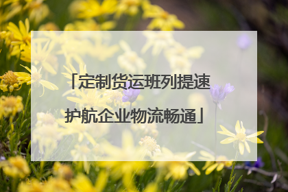 定制货运班列提速 护航企业物流畅通