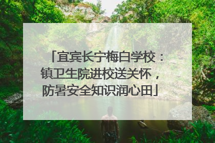 宜宾长宁梅白学校：镇卫生院进校送关怀，防暑安全知识润心田