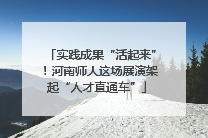 实践成果“活起来”！河南师大这场展演架起“人才直通车”