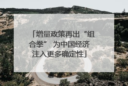 增量政策再出“组合拳” 为中国经济注入更多确定性