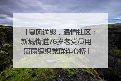 夏风送爽，温情社区：新城街道76岁老党员用蒲扇编织党群连心桥