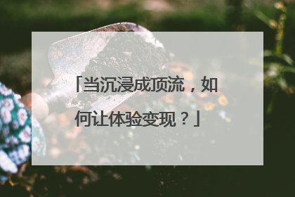 当沉浸成顶流，如何让体验变现？