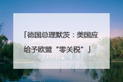 德国总理默茨:美国应给予欧盟“零关税”