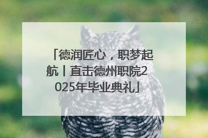 德润匠心，职梦起航丨直击德州职院2025年毕业典礼