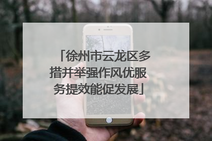 徐州市云龙区多措并举强作风优服务提效能促发展