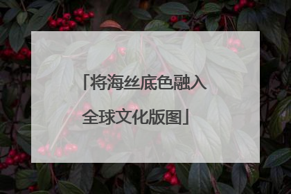 将海丝底色融入全球文化版图