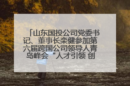 山东国投公司党委书记、董事长栾健参加第六届跨国公司领导人青岛峰会“人才引领 创新驱动”人力资源高质量发展对话会
