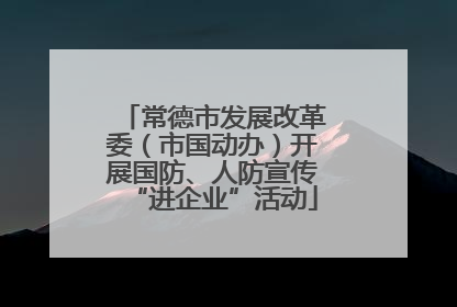 常德市发展改革委（市国动办）开展国防、人防宣传“进企业”活动