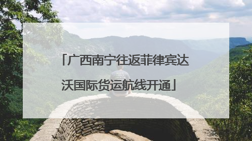 广西南宁往返菲律宾达沃国际货运航线开通
