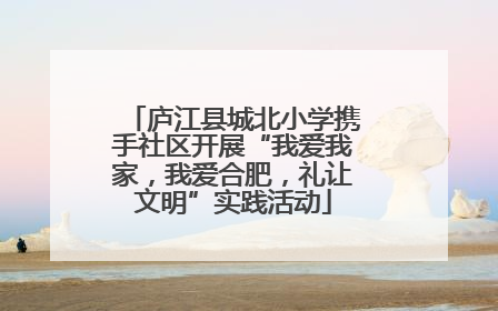 庐江县城北小学携手社区开展“我爱我家，我爱合肥，礼让文明”实践活动