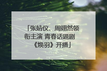 张婧仪、周翊然领衔主演 青春话题剧《焕羽》开播