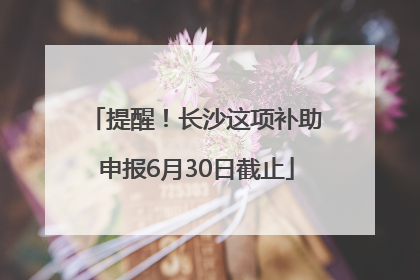 提醒！长沙这项补助申报6月30日截止