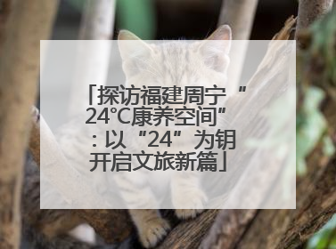 探访福建周宁“24℃康养空间”：以“24”为钥 开启文旅新篇