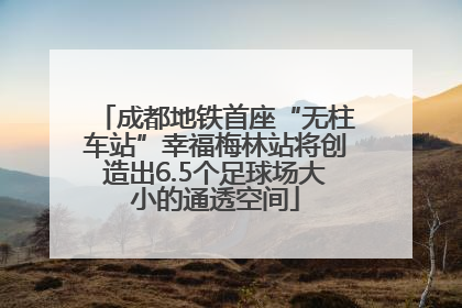 成都地铁首座“无柱车站”幸福梅林站将创造出6.5个足球场大小的通透空间