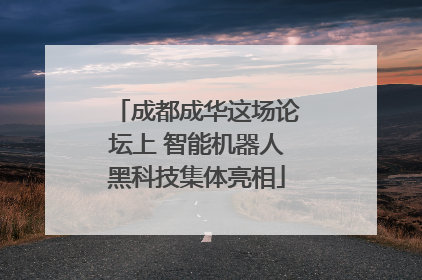 成都成华这场论坛上 智能机器人黑科技集体亮相