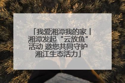 我爱湘潭我的家丨湘潭发起“云放鱼”活动 邀您共同守护湘江生态活力